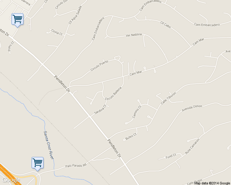 map of restaurants, bars, coffee shops, grocery stores, and more near 1663 Círculo Ballena in Rio Rico