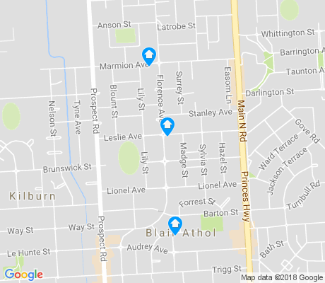 map of Blair Athol apartments for rent