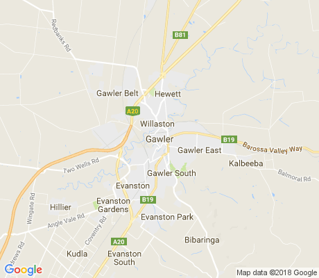 map of Gawler apartments for rent