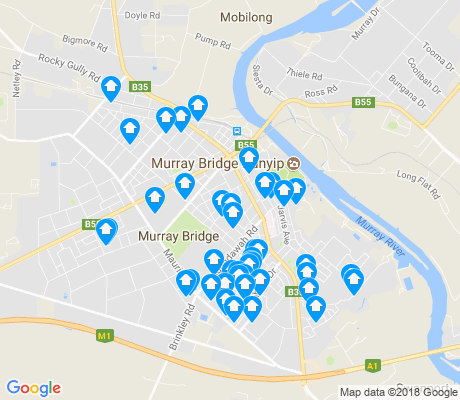map of Murray Bridge apartments for rent