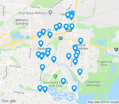 map of Altona Meadows apartments for rent