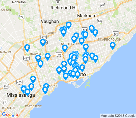 map of Toronto apartments for rent