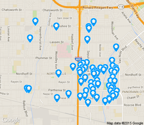 map of North Hills apartments for rent