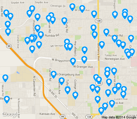 map of 95350 apartments for rent