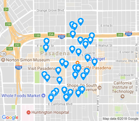 map of 91101 apartments for rent