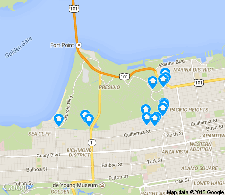 map of Presidio apartments for rent