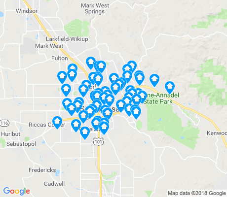 map of Santa Rosa apartments for rent