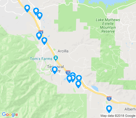 map of Temescal Valley apartments for rent