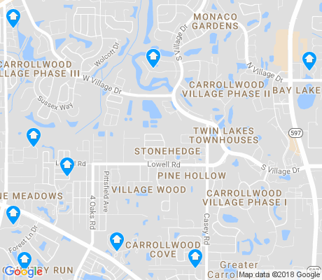 map of Carrollwood Village apartments for rent