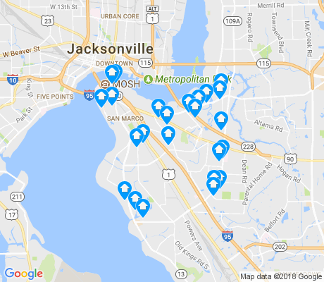 map of 32207 apartments for rent