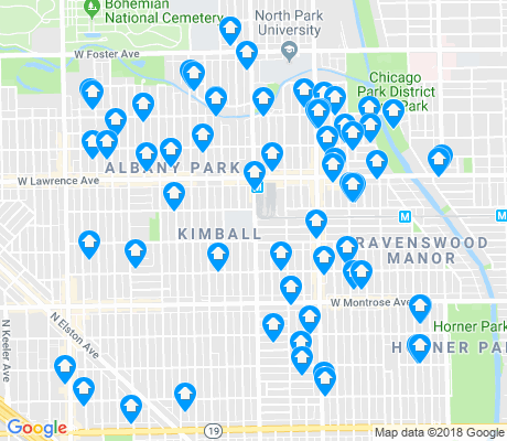 map of Albany Park apartments for rent