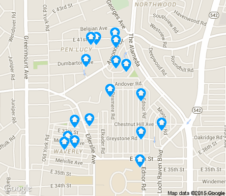 map of Ednor Gardens-Lakeside apartments for rent