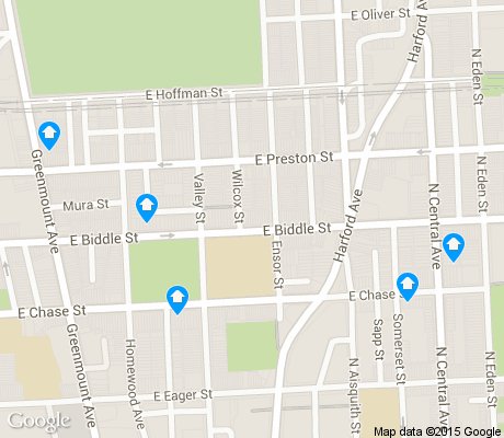 map of Johnston Square apartments for rent
