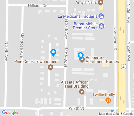 map of Grace Avenue - Northhills Drive apartments for rent