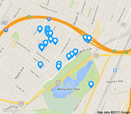 map of Dayton-Weequahic Park apartments for rent