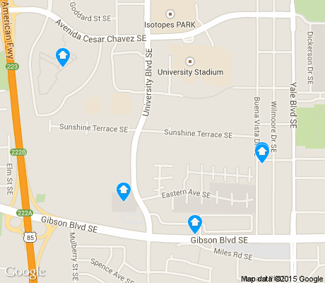 map of Clayton Heights-Lomas del Cielo apartments for rent
