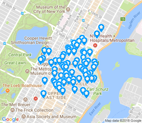 map of 10128 apartments for rent