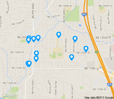 map of North Juanita apartments for rent