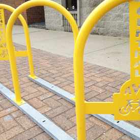 Photo of Bike racks can be found all along Central Ave