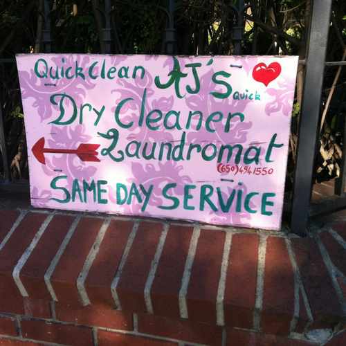 photo of AJ's Quick Dry-Cleaner Laundromat at 3191 Middlefield Road Palo Alto CA 94306