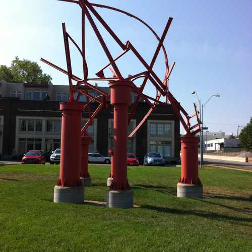 photo of Red Sculture at 3015 Oak Street Kansas City MO 64108