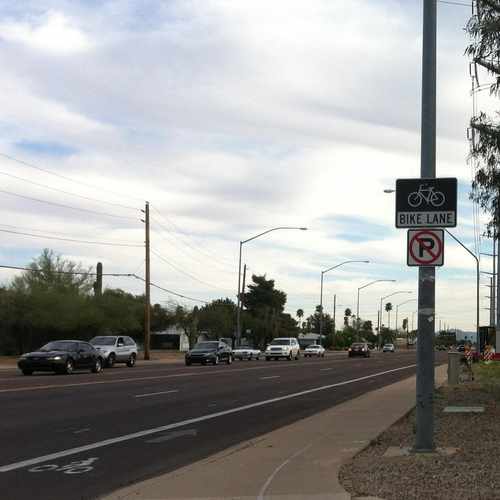 photo of Bike Sign at 5212 East Des Moines Street Mesa AZ 85205