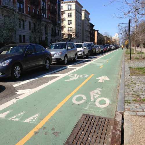 photo of Parking Separated Bike Lanes at 136 Prospect Park West Brooklyn NY 11215