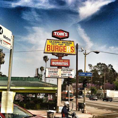 photo of Tom's Burgers at 2900 Sunset Boulevard Los Angeles CA 90026