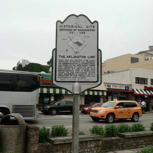 photo of Arlington Line Historic Sign at 2038 Wilson Boulevard Arlington VA 22201