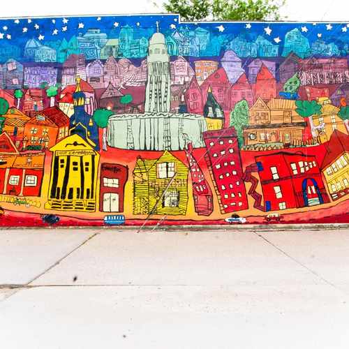 photo of Building Mural at 1123 C Street Lincoln NE 68502