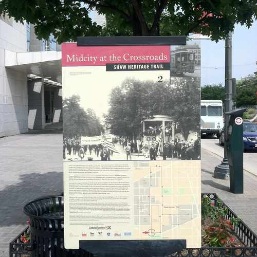 photo of Shaw Heritage Trail Historical Sign at 898 L Street Northwest Washington DC 20001