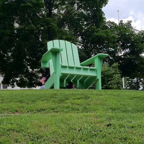 photo of Giant Green Chair at 3500 R Street Northwest Washington DC 20007