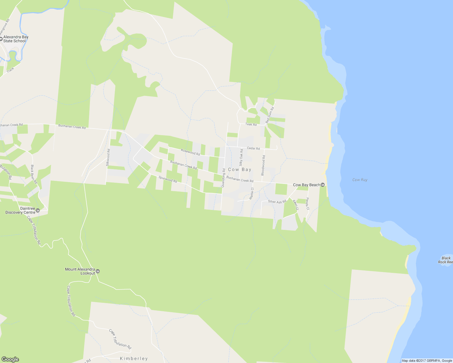 map of restaurants, bars, coffee shops, grocery stores, and more near LOT 129 Buchanan Creek Road in Cow Bay