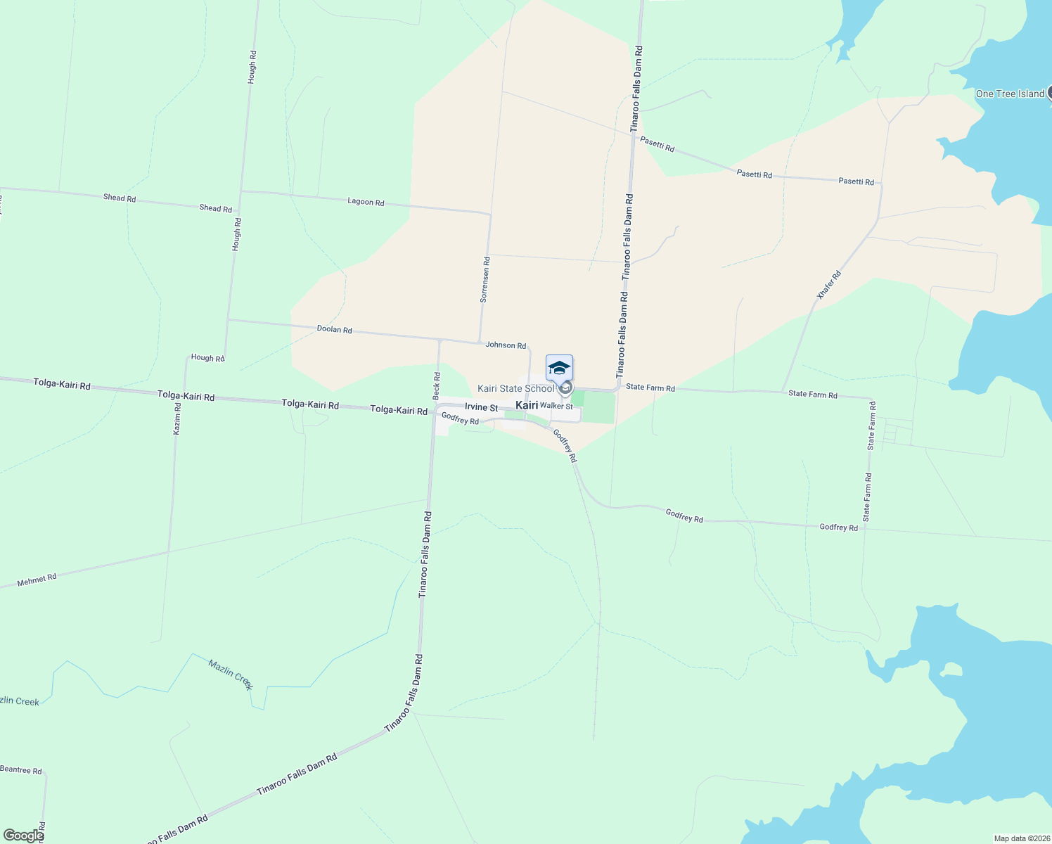 map of restaurants, bars, coffee shops, grocery stores, and more near 53 Godfrey Rd in Kairi