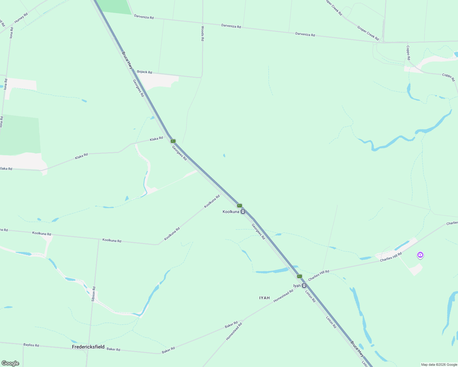 map of restaurants, bars, coffee shops, grocery stores, and more near 28254-28314 Bruce Hwy in Inkerman
