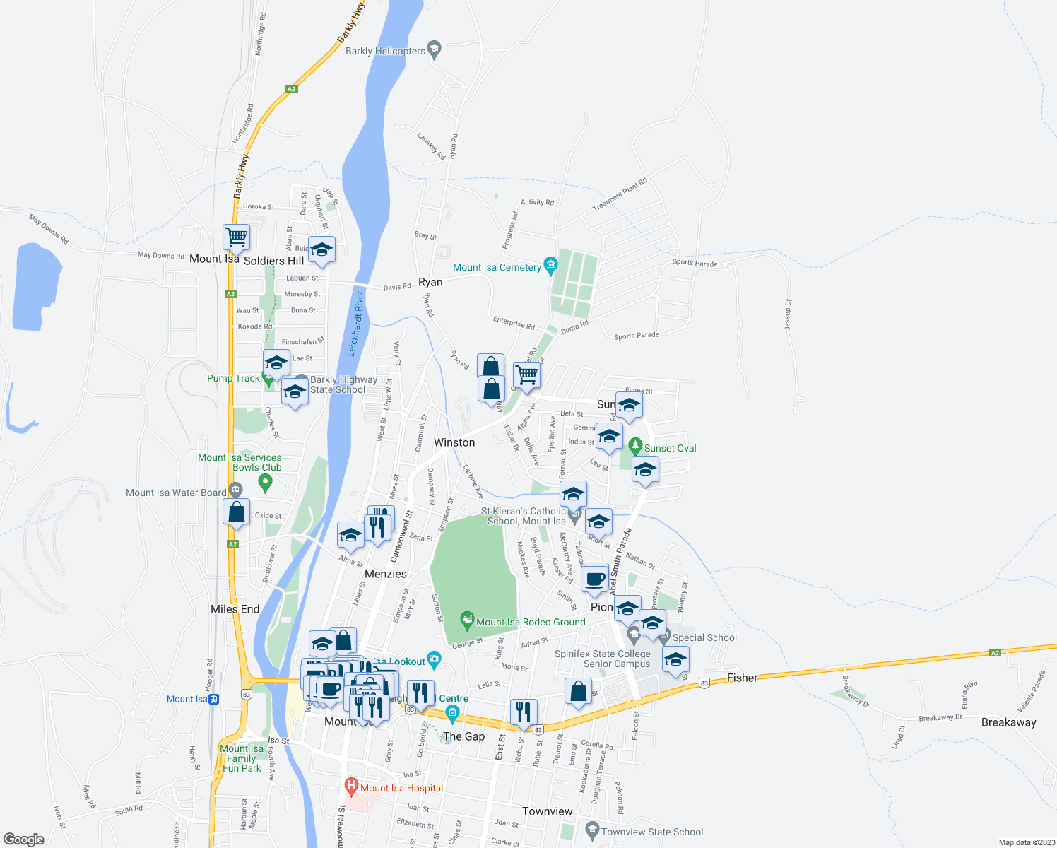 map of restaurants, bars, coffee shops, grocery stores, and more near 6 Alpha Avenue in Sunset
