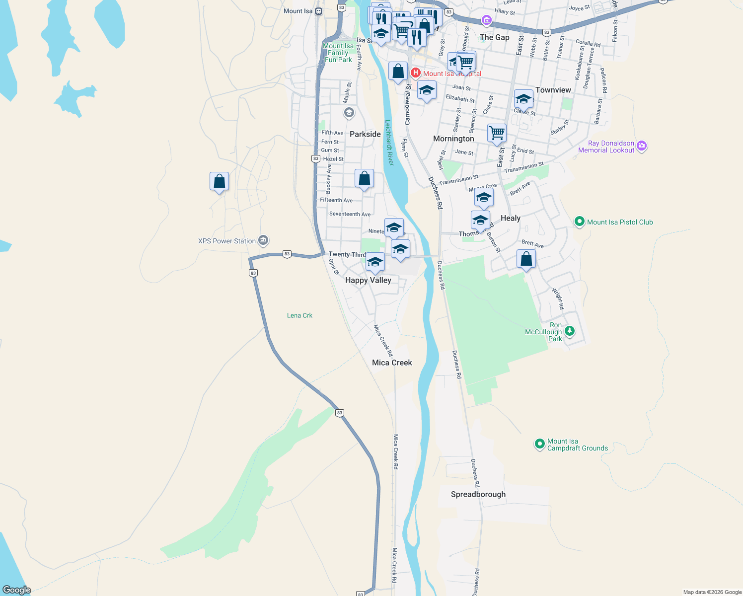 map of restaurants, bars, coffee shops, grocery stores, and more near 173 Fourth Avenue in Happy Valley