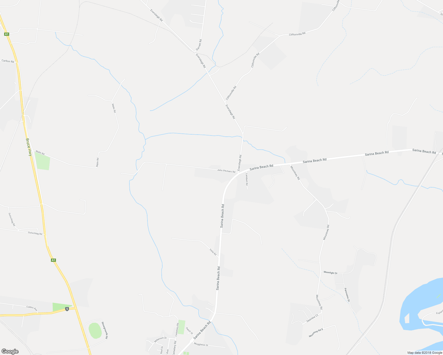 map of restaurants, bars, coffee shops, grocery stores, and more near 25 John Pitchers Road in Sarina