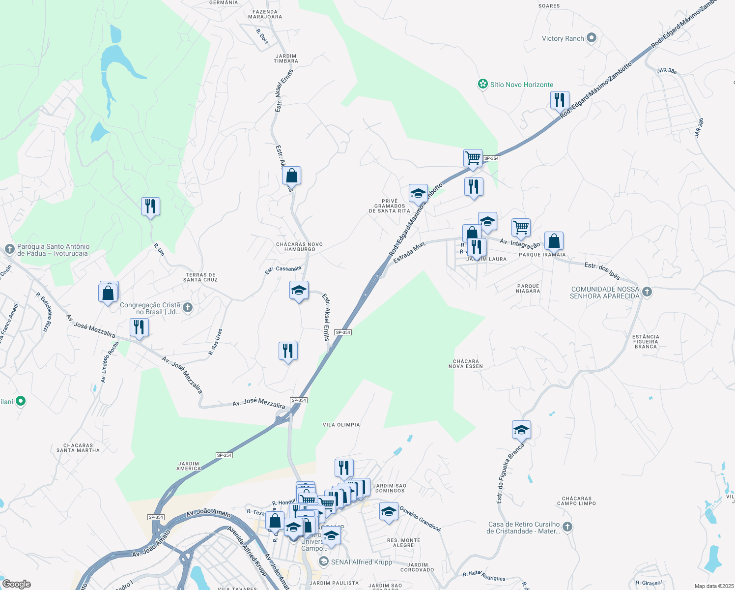 map of restaurants, bars, coffee shops, grocery stores, and more near in 