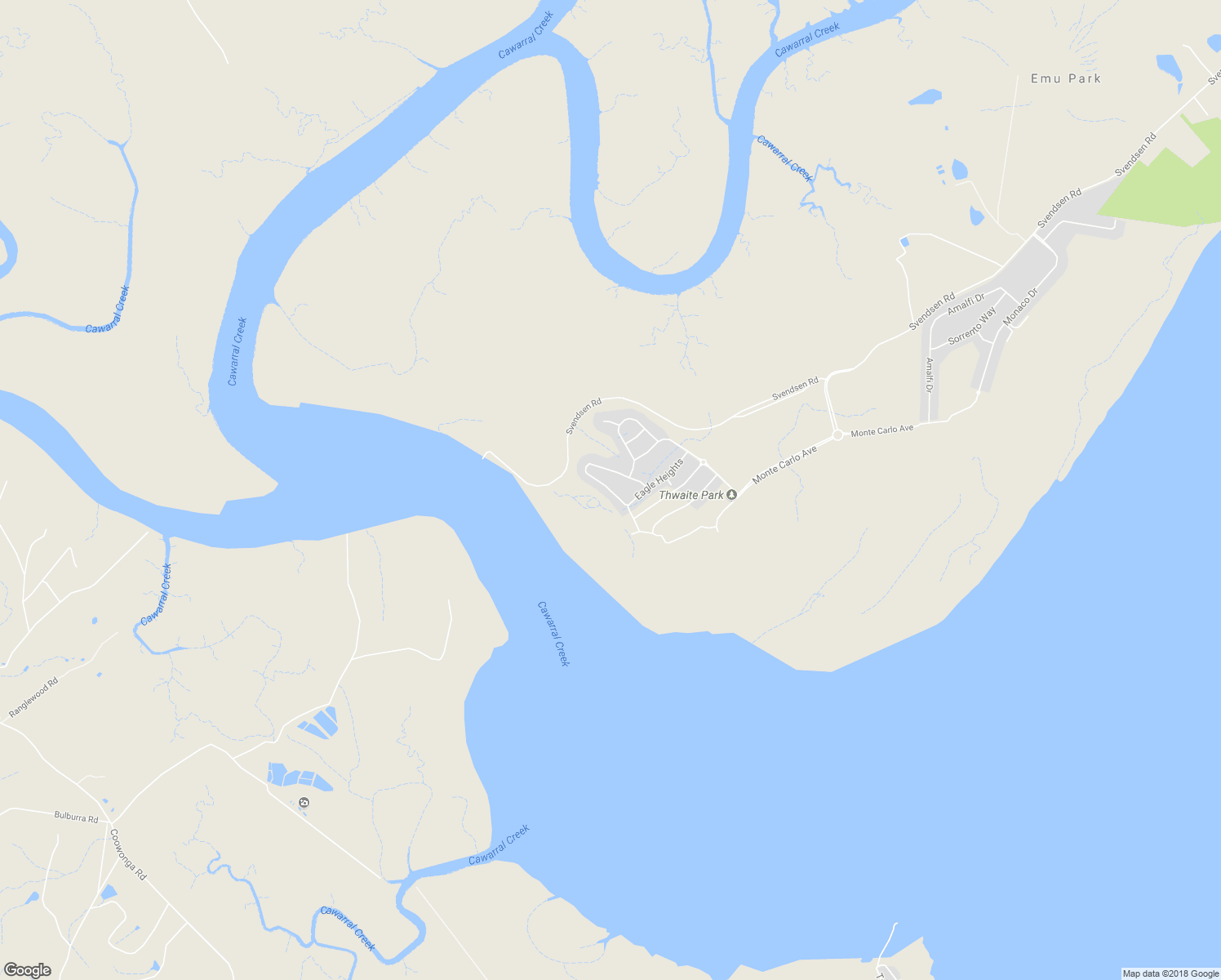map of restaurants, bars, coffee shops, grocery stores, and more near Falcon Crest in Zilzie