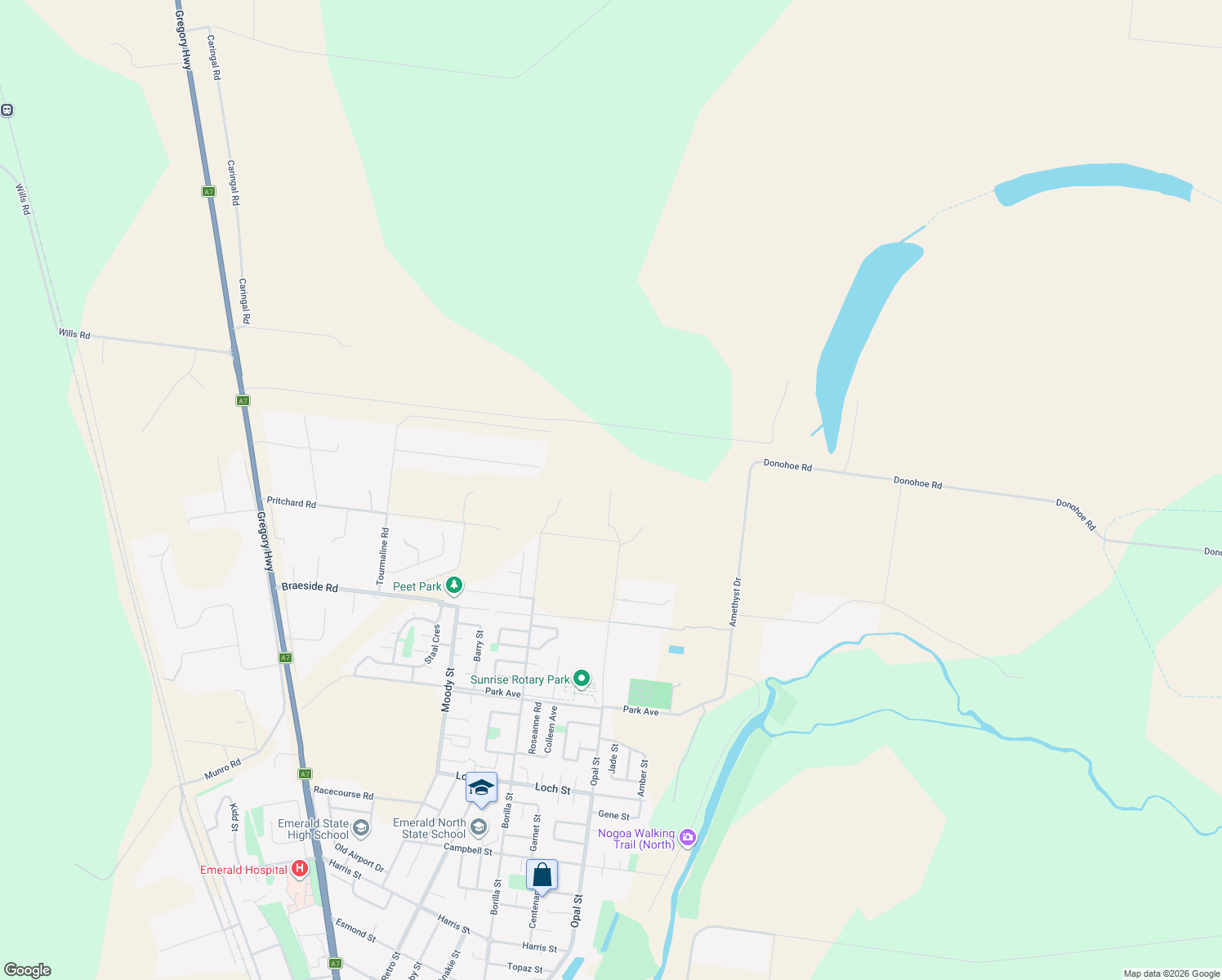 map of restaurants, bars, coffee shops, grocery stores, and more near 495 Opal Street in Emerald