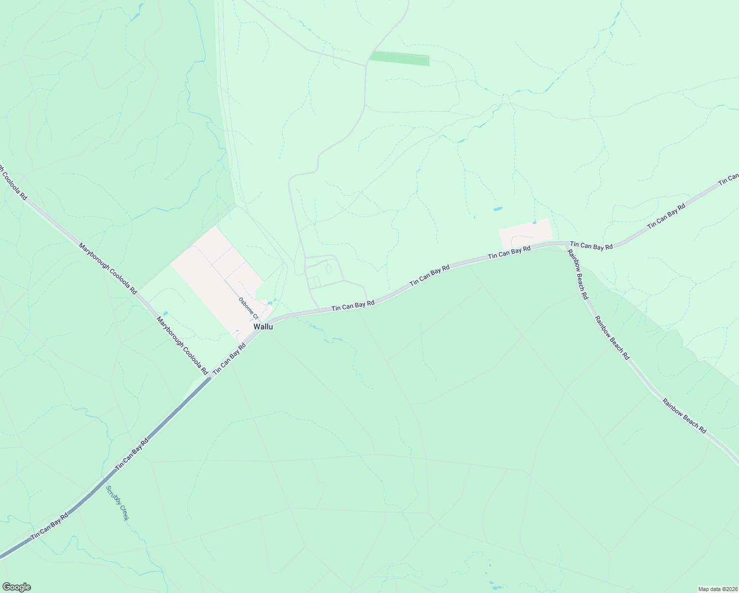 map of restaurants, bars, coffee shops, grocery stores, and more near 3689 Tin Can Bay Rd in Wallu