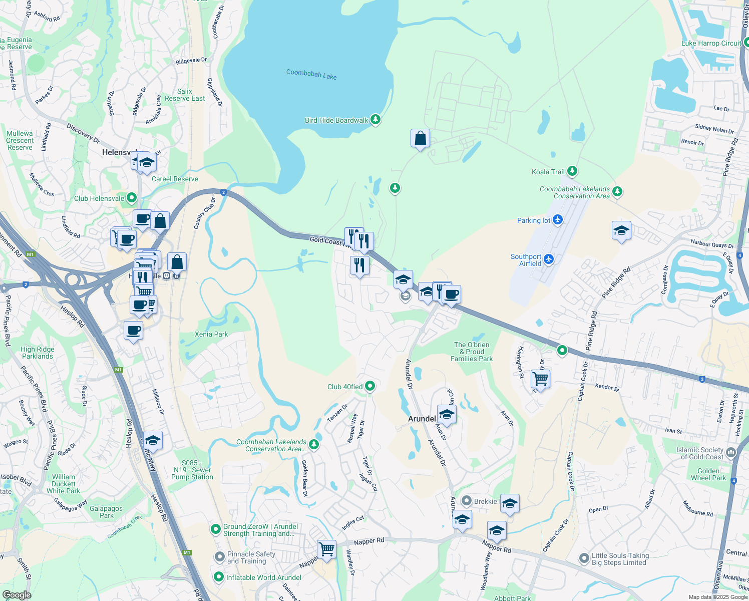 map of restaurants, bars, coffee shops, grocery stores, and more near 19 Harrow Place in Arundel
