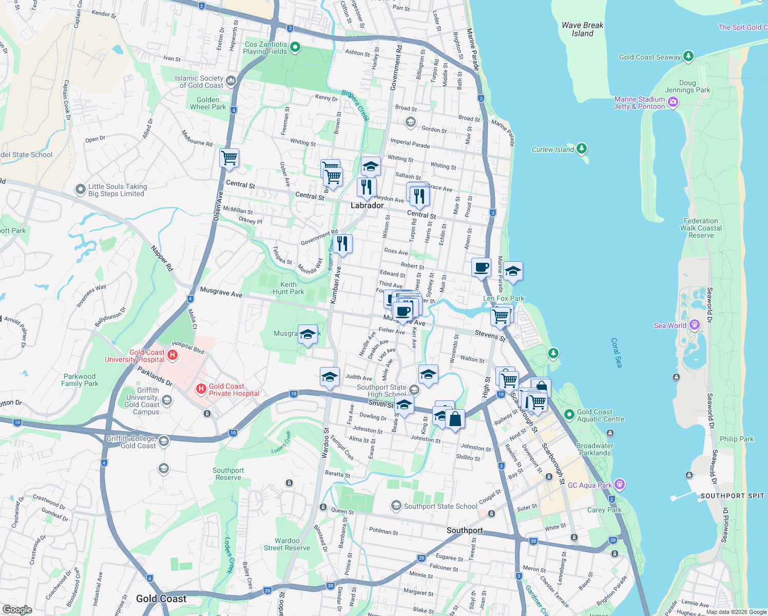 map of restaurants, bars, coffee shops, grocery stores, and more near 17 Chirn Crescent in Labrador