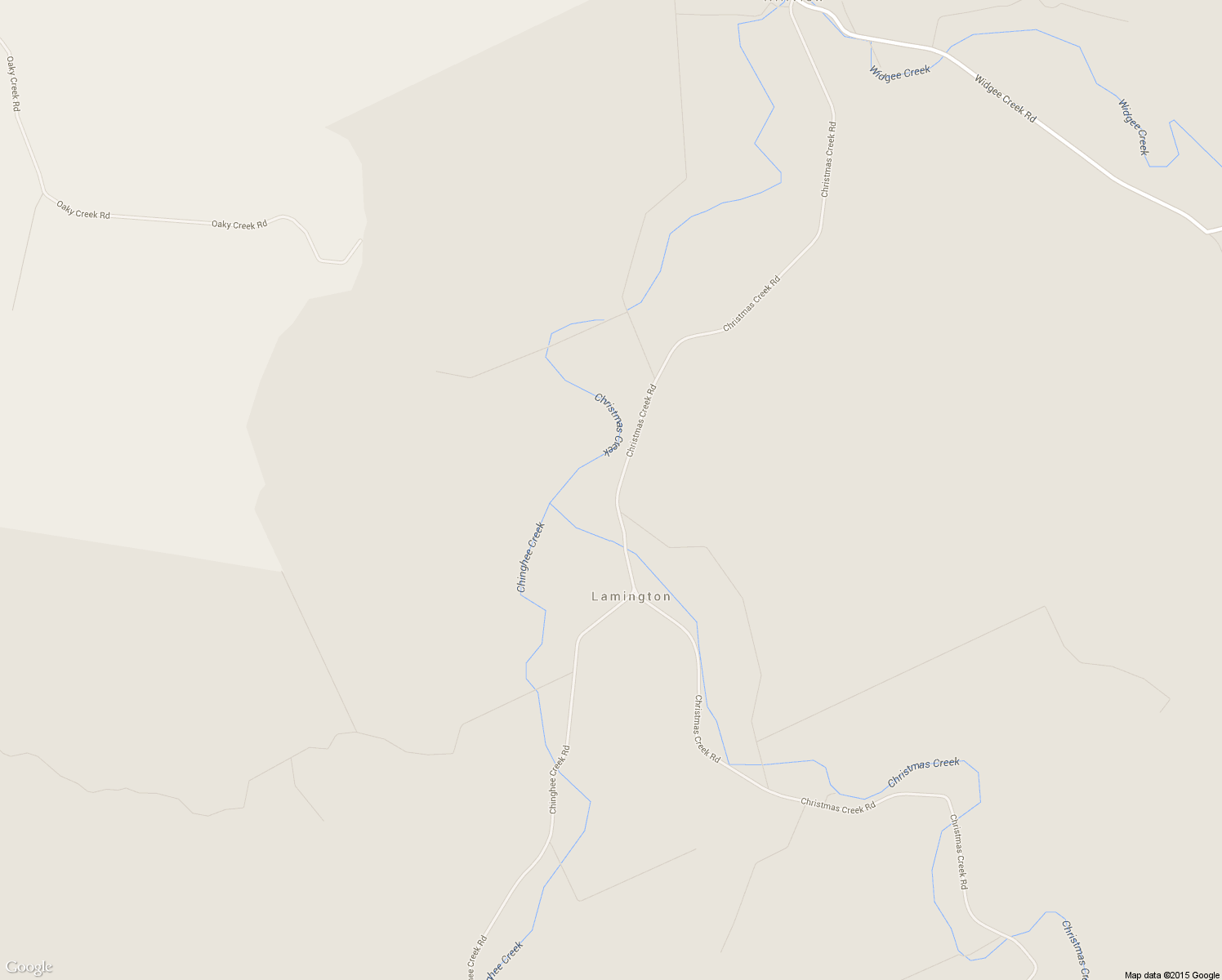 map of restaurants, bars, coffee shops, grocery stores, and more near 1950 Christmas Creek Road in Lamington