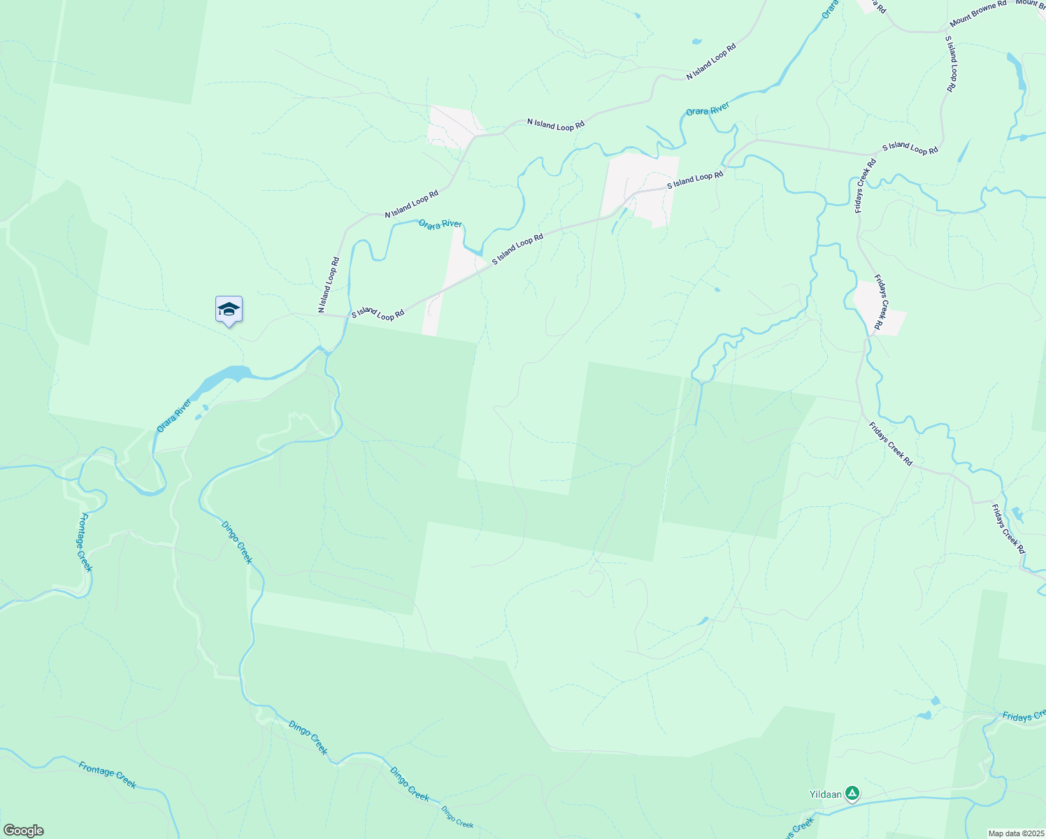 map of restaurants, bars, coffee shops, grocery stores, and more near 299B South Island Loop Road in Upper Orara