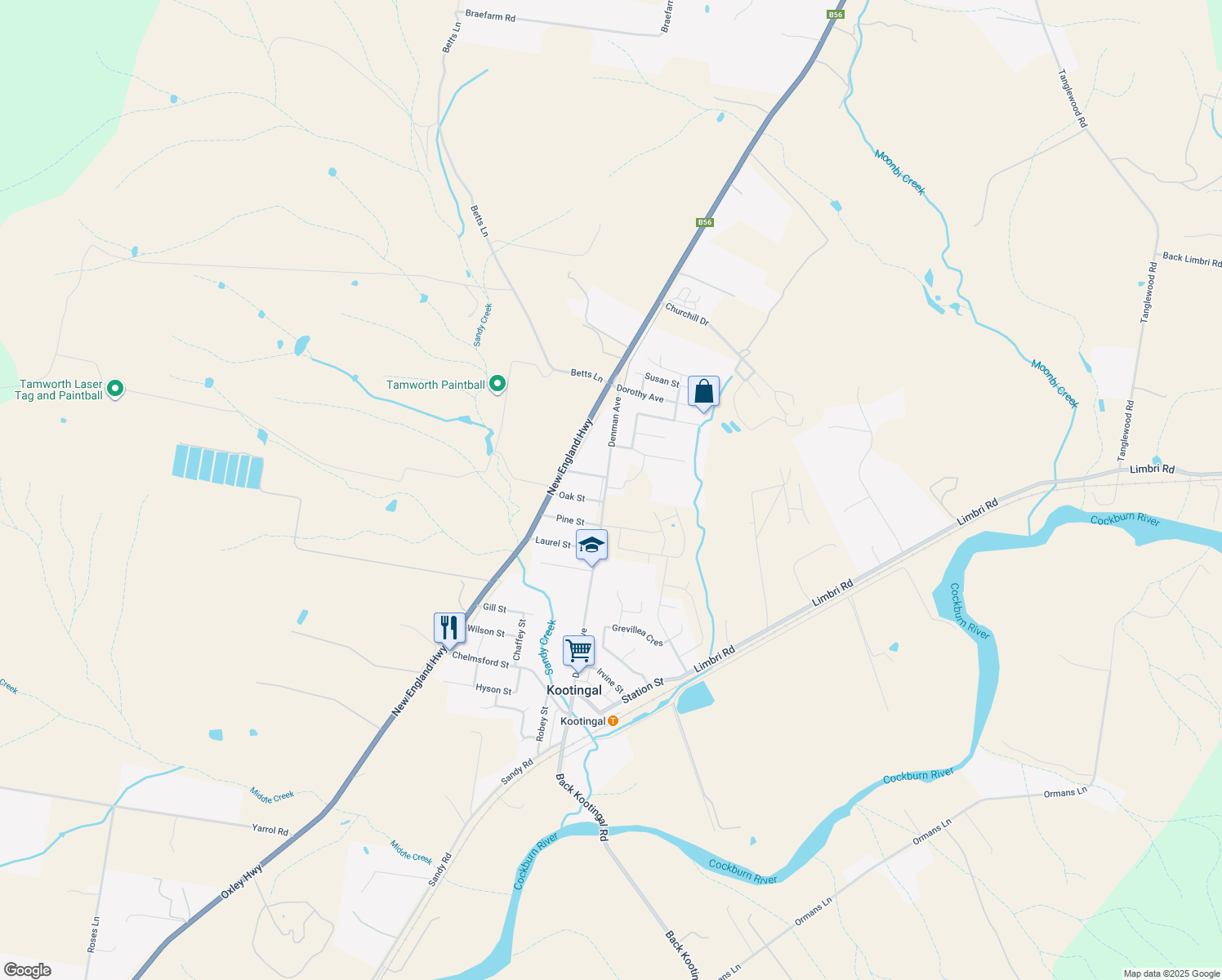 81 Denman Avenue, Kootingal NSW Walk Score