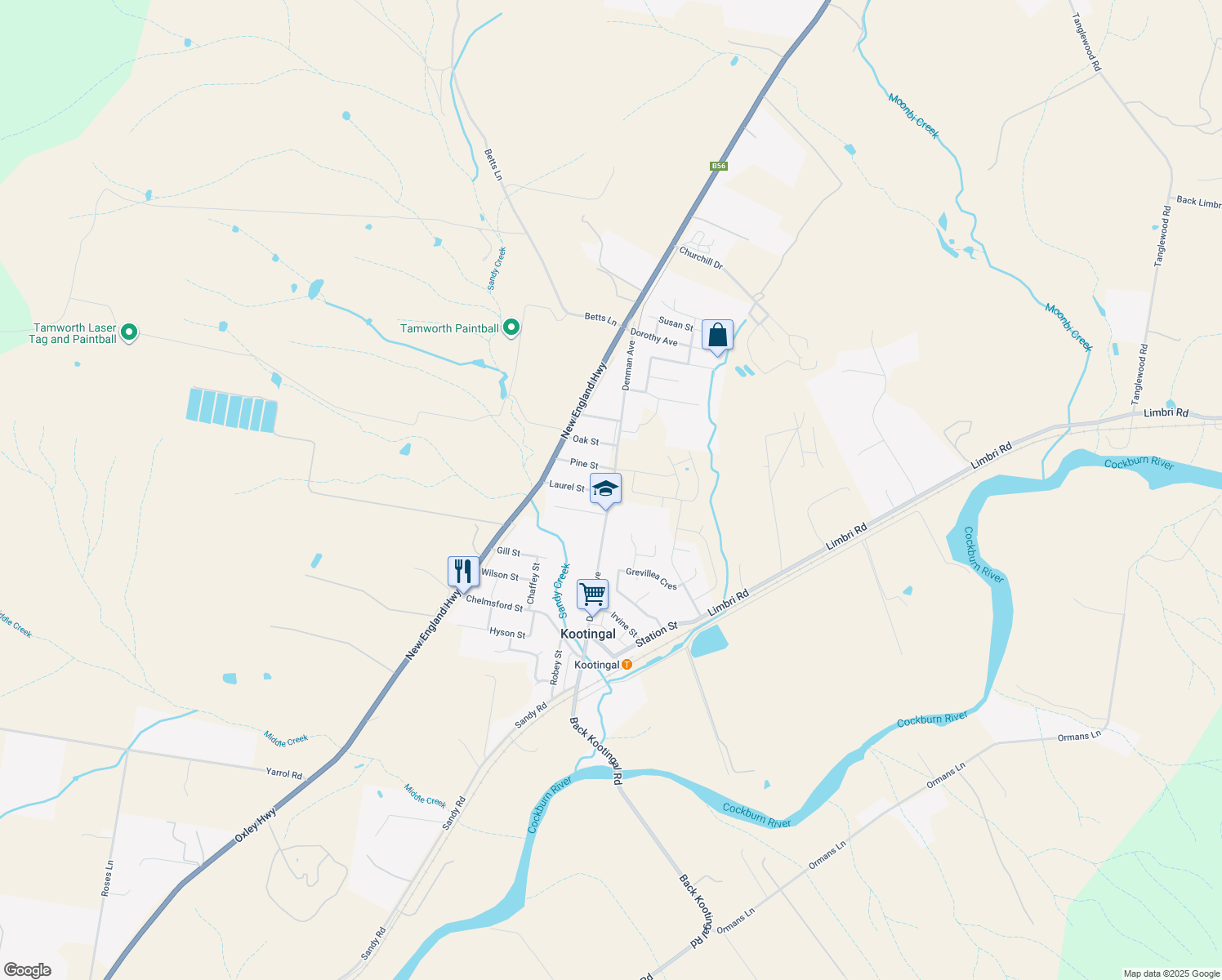 81 Denman Avenue, Kootingal NSW Walk Score