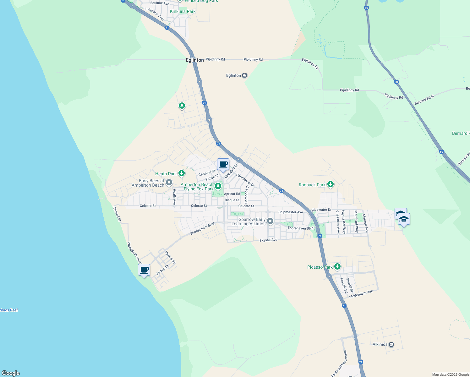 Jonquil Street, Eglinton WA Walk Score