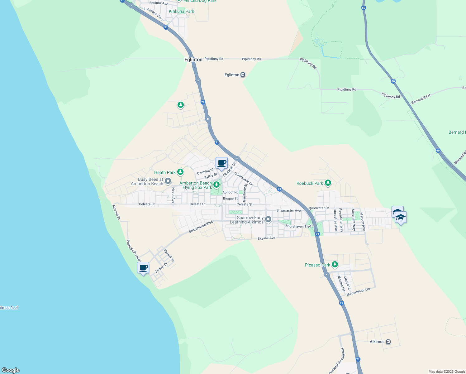 Jonquil Street, Eglinton WA Walk Score